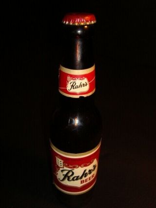 Circa 1950s Rahr’s Labeled Beer Bottle w/Neck & Crown,  Oshkosh,  Wisconsin 2