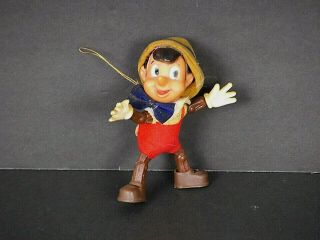 Vintage Walt Disney Productions Pinocchio Christmas Ornament Made In Hong Kong