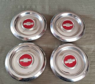 Vintage Chevy Truck Center Hubcaps Set Of 4