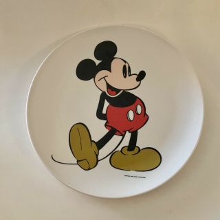 Vintage Disney Mickey Mouse Plastic Bowl And Plate
