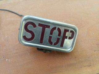 Vintage Stop Tail Light.  Wire Has A Couple Bare Spots.
