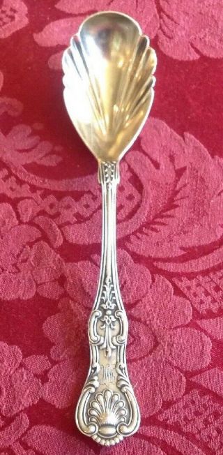 Antique J.  E.  Caldwell Sterling Silver 925 English King Pattern Sugar Shell Spoon