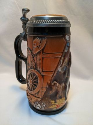 Limited Edition 1996 Rodeo Winchester " Calf Roping " Lidded Beer Stein