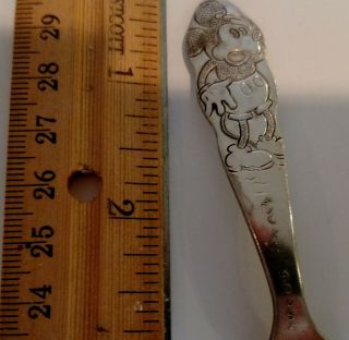 Vintage Mickey Mouse silverplate baby spoon Wm Rogers IS 2
