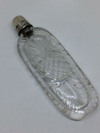 C1790 Georgian Solid Silver Topped Cut Glass Perfume Scent Bottle John Touliet