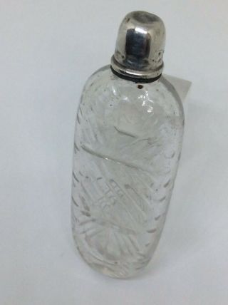 c1790 Georgian Solid Silver Topped Cut Glass Perfume Scent Bottle John Touliet 2