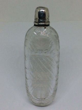 c1790 Georgian Solid Silver Topped Cut Glass Perfume Scent Bottle John Touliet 3