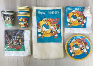 Vintage Disneys Mickey Mouse Halloween Donald Duck Happy Birthday Party Supplies