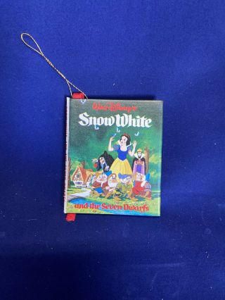 Vintage Disney Snow White Mini Book Christmas Tree Ornament
