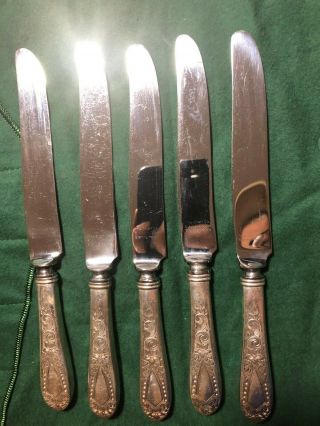 5 Stieff Betsy Patterson Sterling Silver Knives 9 "