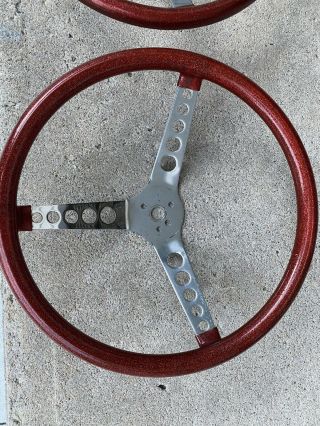 Vintage Red Metal Flake Steering Wheel