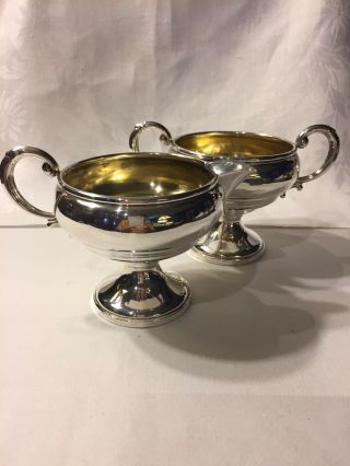 Mueck - Carey Co.  Sterling Silver Sugar & Creamer - Number 3277.  1940’s - 50’s.
