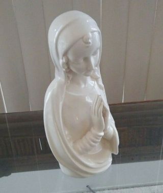 Vintage Goebel Old Mark Virgin Mary Praying Bust Figurine Pre - 1950 Bin Obo Fs