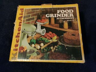 Kitchenaid Food Grinder Hobart Model Fg Vintage Metal Mixer Attachment