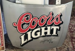 Coors Light Hood Decoration Signed By Sterling Marlin