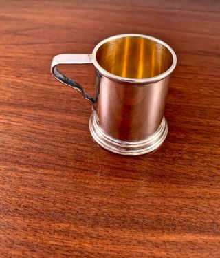 Large Lunt Sterling Silver Shot Glass / Cup: Tankard / Mug Pattern 16,  No Mono