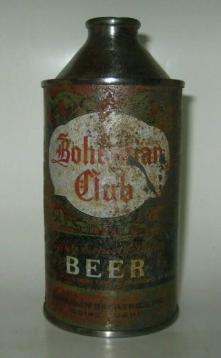 Old Bohemian Club Cone Top Beer Can Boise,  Idaho