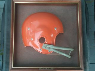 Framed 1970s Cleveland Browns Riddell Helmet Vintage Framed Nfl Helmet