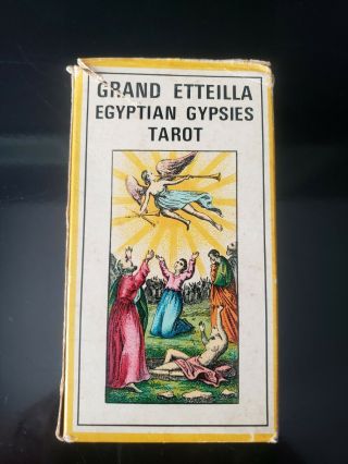 Vintage Grand Etteilla Egyptian Gypsies Tarot Cards B.  P.  Grimaud 1969