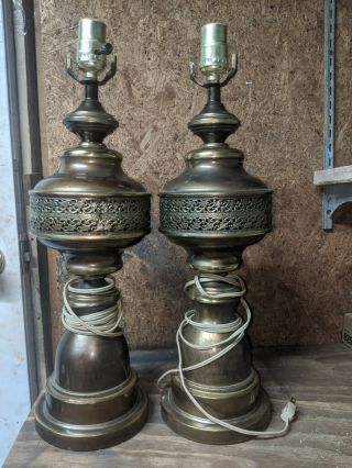 Vintage Stiffel?? Brass Table Lamp 25