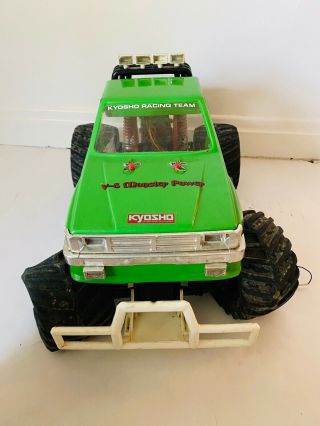 Vintage Kyosho Big Brute Rc Monster Truck Green