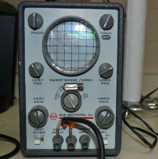 Vintage Rca Institutes Inc Crt Display Oscilloscope