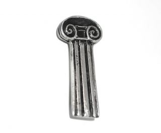 Retired Mignon Faget Orleans Sterling Greek Ionic Column Brooch Pin Vintage