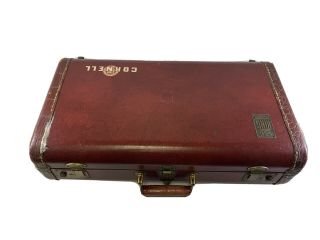 King Vintage Red Leather Hardwood Trumpet Case