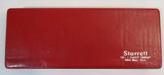 Vintage Starrett No.  445 Depth Gage Micrometer 0 - 3 " Red Padded Case Usa