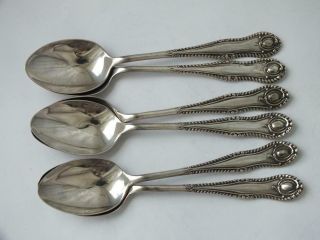 Matching Set Of 6 Antique Sterling Silver Coffee Spoons 1907/08/ L 11.  5 Cm/ 77g