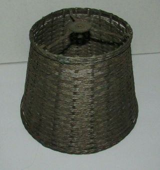 John Vassos For Wirecraft Nickel Plate Woven Wire Lamp Shade 1930 