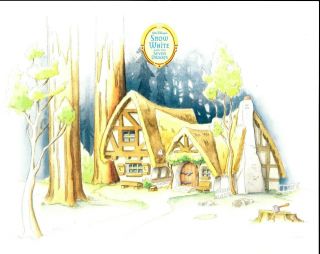 Disney Snow White And The Seven Dwarfs Cottage Artwork