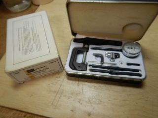 Vintage Sears Craftsman Dial Test Indicator With Attachments And Case