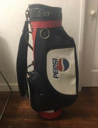 Vintage Pepsi Cola Ron Miller Pro Model Golf Cart Staff Bag.
