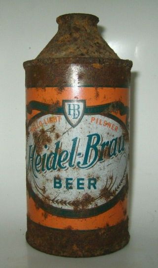 Old Heidel Brau Cone Top Beer Can Sioux City,  Iowa