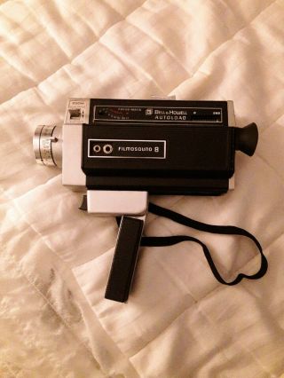1976 Bell And Howell 8 Zoom Movie Camera With Case Vintage,  Engine Runs