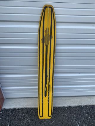 Vintage Brunswick Jem Snurfer Snowboard Yellow 1960s Snow Board 46 "