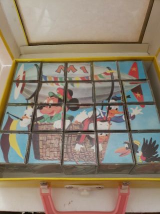 Walt Disney Mickey Mouse 6 In 1 Puzzle Blocks.  Straco Co.  Pre - Owned