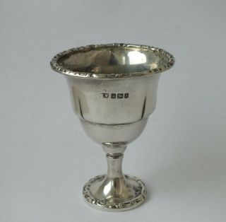 Quality Antique Victorian Solid Sterling Silver Egg Cup 1899/ H 6.  6 Cm/ 70 G