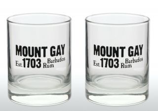 Mount Gay Rum Tumbler Glass X 2