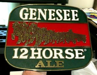 Vintage Genesee 12 Horse Ale Advertising Beer Sign Rochester Ny York