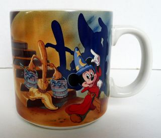 Walt Disney Fantasia Mickey Mouse Mug Cup On Display 31/2 Tall & Wide