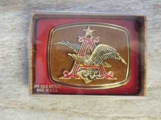 Vintage Anheuser Busch A & Eagle Belt Buckle