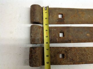 Heavy Duty Antique Vintage Hand Forged Barn Strap Hinges SET OF 3 2