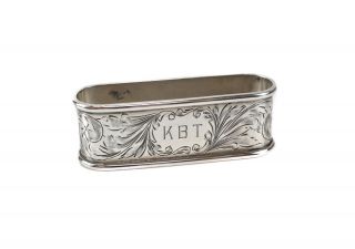 J.  F.  Fradley & Co.  Sterling Silver Napkin Ring Engraved 1912,  C1920