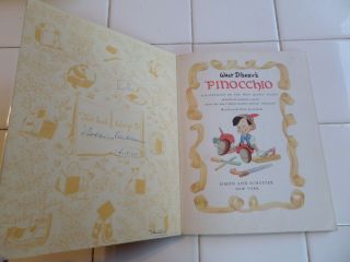 Pinocchio,  A Little Golden Book,  1948 (VINTAGE DISNEY; BROWN FOIL) 3