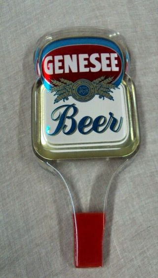 Vtg Estate Find Genesee Acrylic Beer Tap Handle 6.  5 " X 2 11/16 "