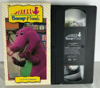 Vtg Vhs Barney & Friends: 1 2 3 4 5 Senses Rare Time Life Video Cassette