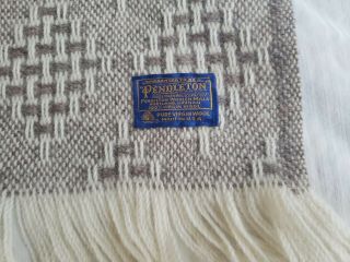 Vintage Pendleton Blanket Fringed 100 Virgin Wool 66 X 60