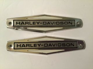 Vintage Harley Davidson Metal Gas Tank Emblem 1966 - 70